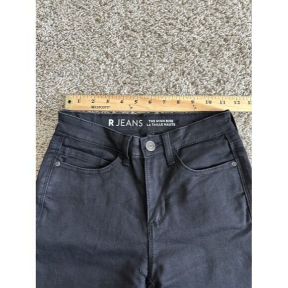 r jeans the high rise la taille haute Petite Size 25 Black womens - Picture 7 of 12